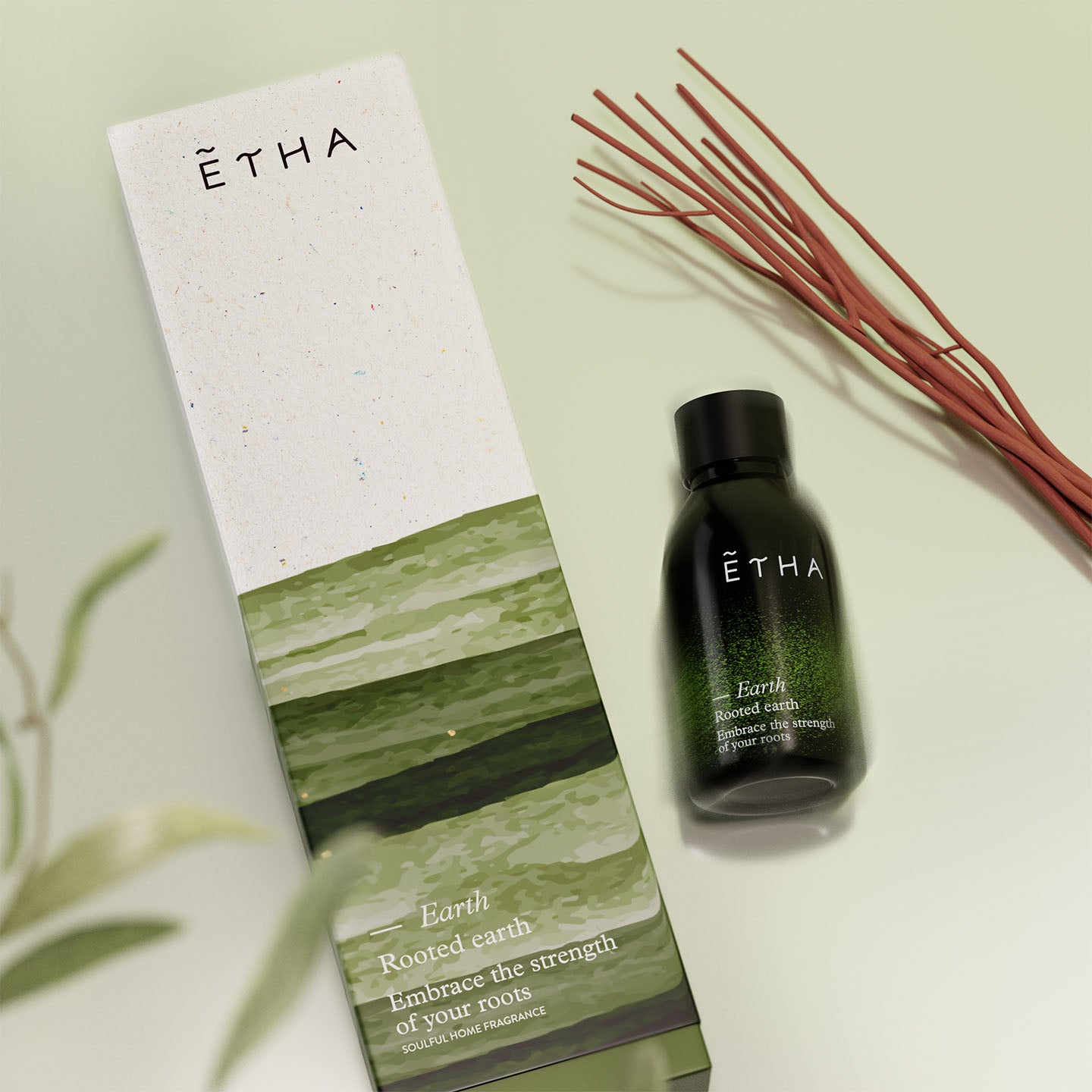 Rooted earth reed diffuser