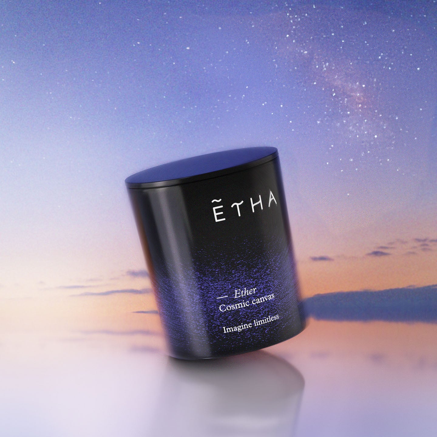 Cosmic canvas handmade candle