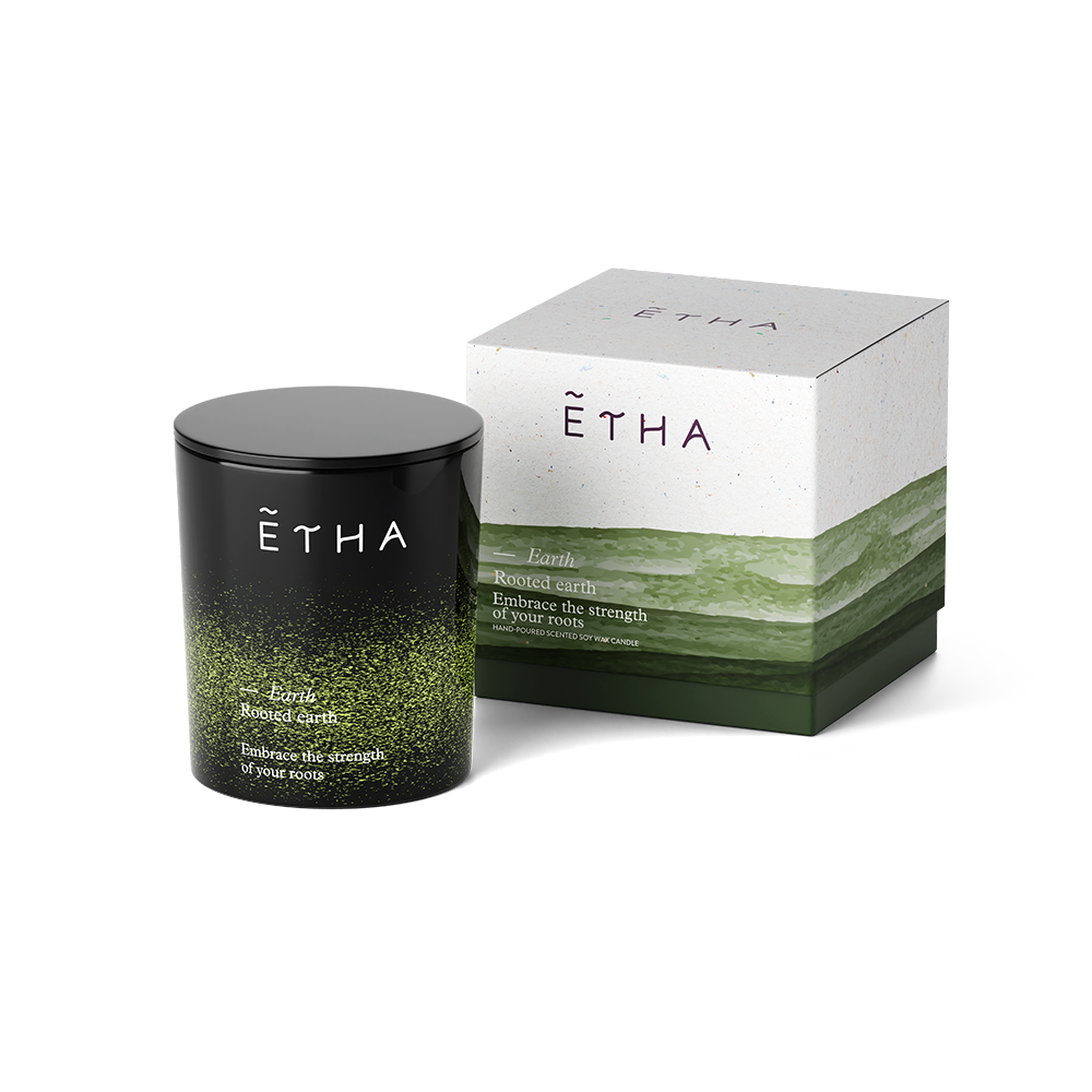 Rooted earth handmade candle