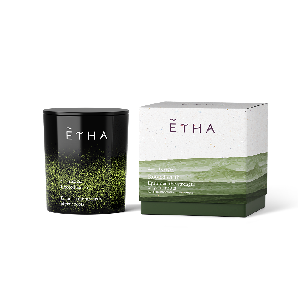 Rooted earth handmade candle