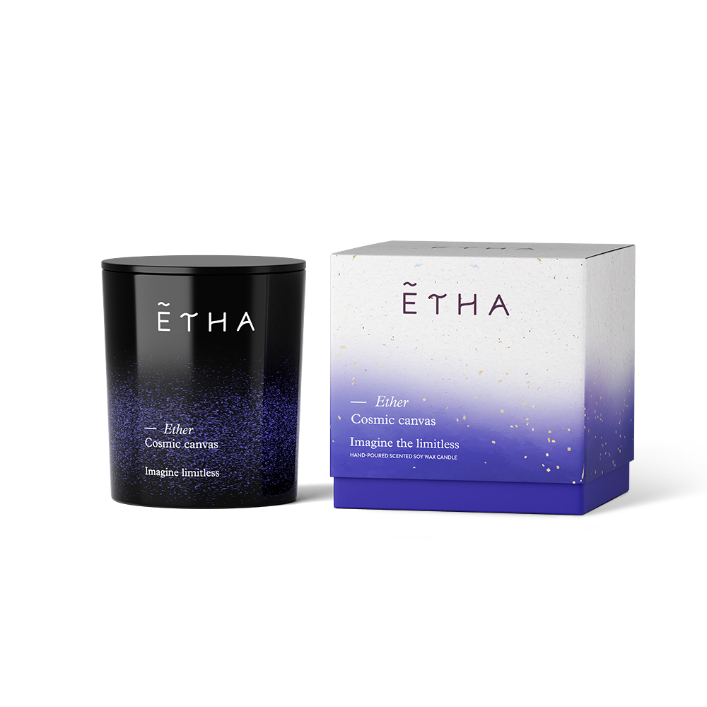 Cosmic canvas handmade candle