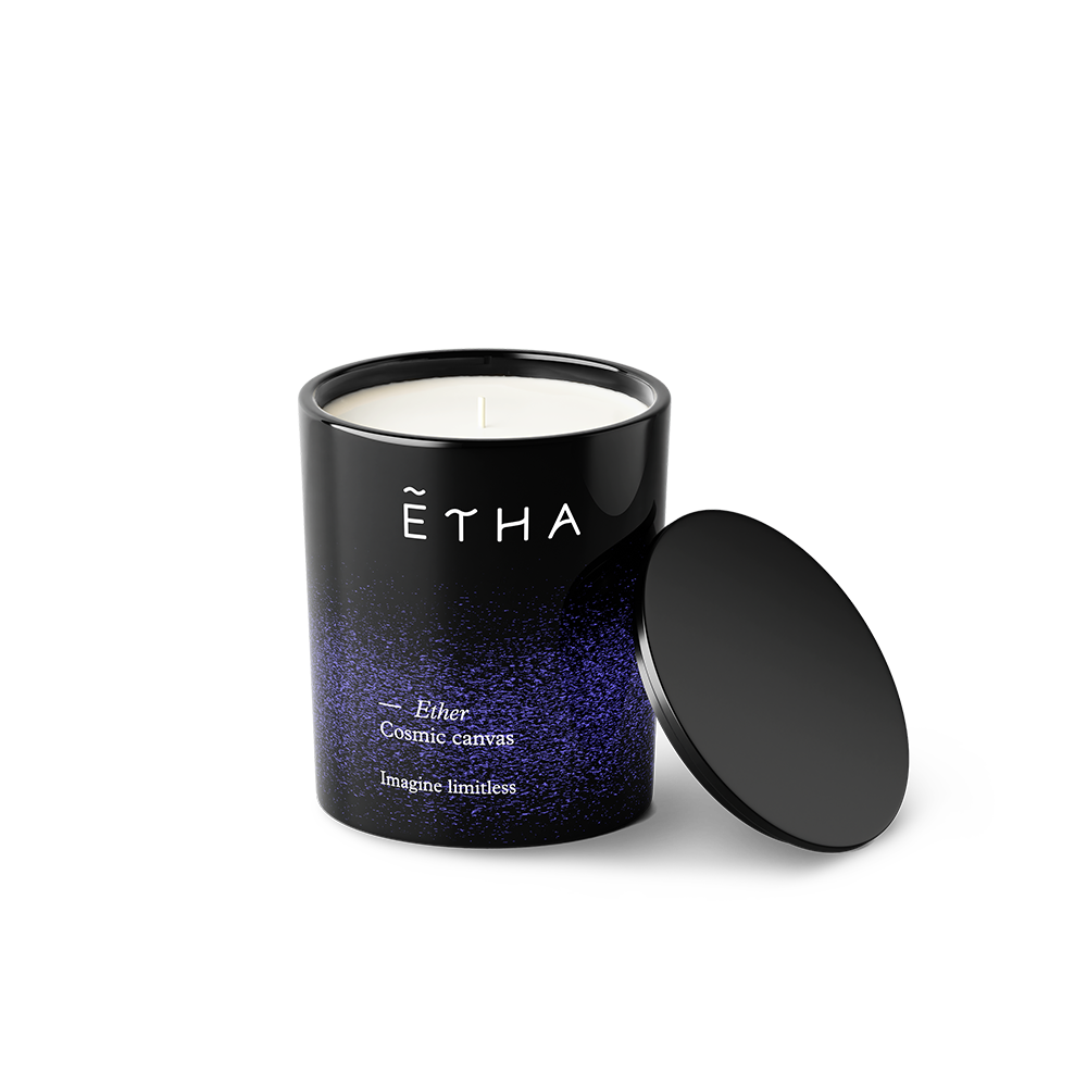 Cosmic canvas handmade candle